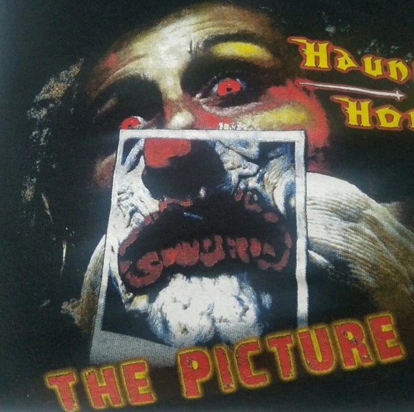 Men's Halloween sz. XL X-Large Black T-shirt HAUNTED WEB OF HORROR - Picture 3 of 6